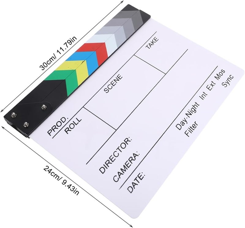 White Acrylic Film Directors Clapboard Multi Functional Movie Production Board - Image 2